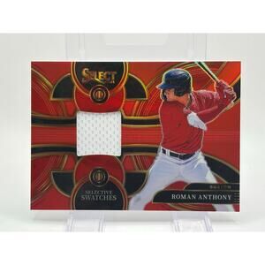 2024 Panini Select Roman Anthony Selective Swatches Red Prizm Patch 82/99 SP